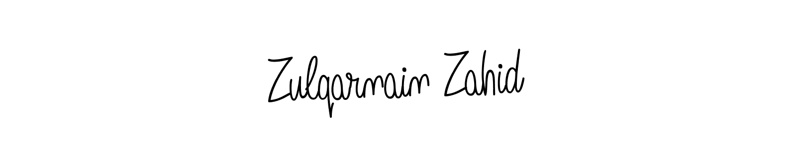 How to make Zulqarnain Zahid name signature. Use Angelique-Rose-font-FFP style for creating short signs online. This is the latest handwritten sign. Zulqarnain Zahid signature style 5 images and pictures png