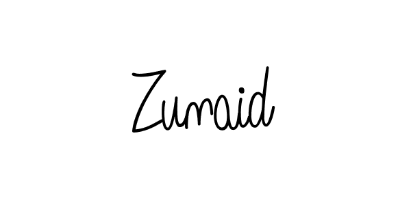 Make a beautiful signature design for name Zunaid. With this signature (Angelique-Rose-font-FFP) style, you can create a handwritten signature for free. Zunaid signature style 5 images and pictures png
