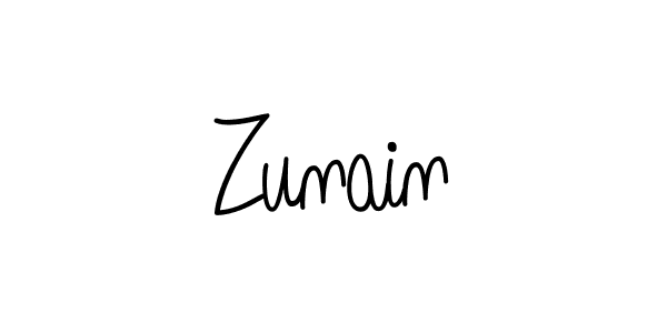 Create a beautiful signature design for name Zunain. With this signature (Angelique-Rose-font-FFP) fonts, you can make a handwritten signature for free. Zunain signature style 5 images and pictures png