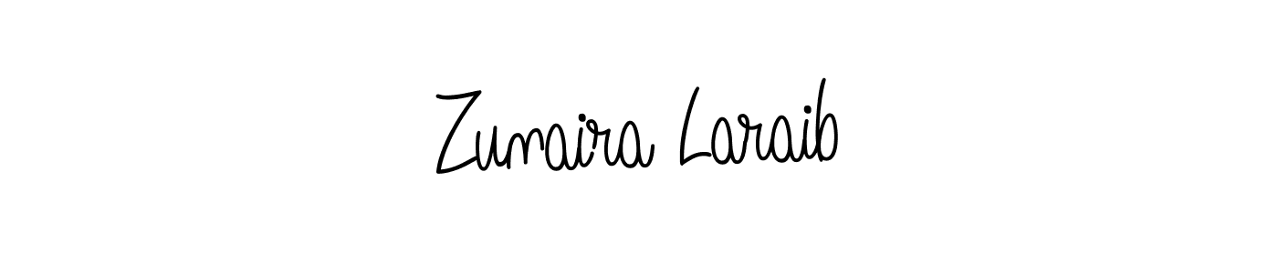 if you are searching for the best signature style for your name Zunaira Laraib. so please give up your signature search. here we have designed multiple signature styles  using Angelique-Rose-font-FFP. Zunaira Laraib signature style 5 images and pictures png