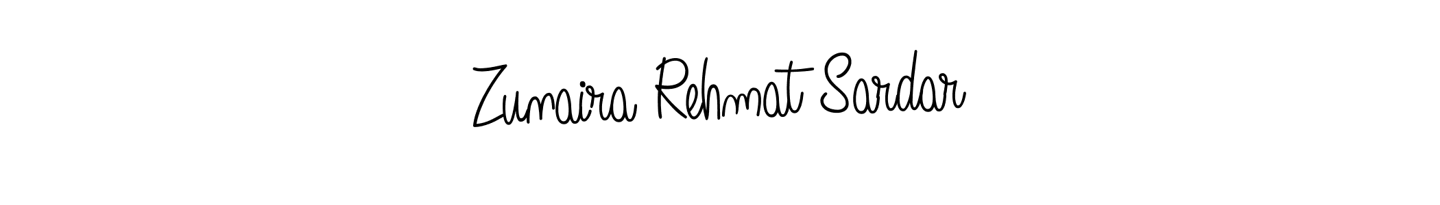 Design your own signature with our free online signature maker. With this signature software, you can create a handwritten (Angelique-Rose-font-FFP) signature for name Zunaira Rehmat Sardar. Zunaira Rehmat Sardar signature style 5 images and pictures png