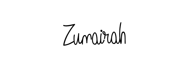 Use a signature maker to create a handwritten signature online. With this signature software, you can design (Angelique-Rose-font-FFP) your own signature for name Zunairah. Zunairah signature style 5 images and pictures png