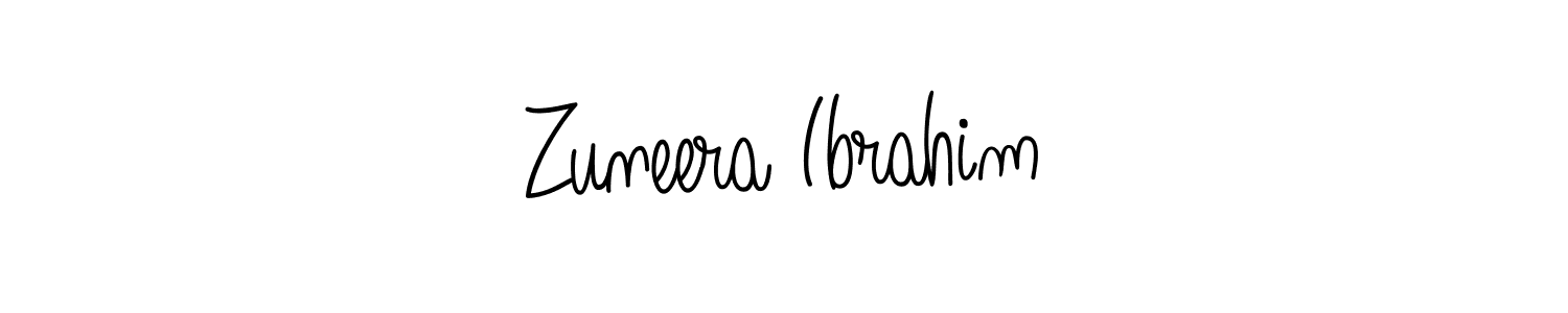 Design your own signature with our free online signature maker. With this signature software, you can create a handwritten (Angelique-Rose-font-FFP) signature for name Zuneera Ibrahim. Zuneera Ibrahim signature style 5 images and pictures png