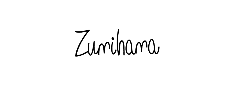 Angelique-Rose-font-FFP is a professional signature style that is perfect for those who want to add a touch of class to their signature. It is also a great choice for those who want to make their signature more unique. Get Zunihana name to fancy signature for free. Zunihana signature style 5 images and pictures png