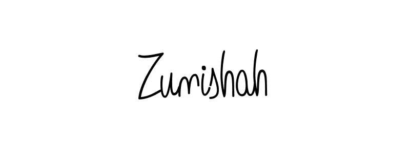 Design your own signature with our free online signature maker. With this signature software, you can create a handwritten (Angelique-Rose-font-FFP) signature for name Zunishah. Zunishah signature style 5 images and pictures png