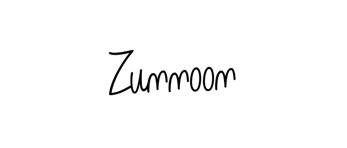 How to make Zunnoon signature? Angelique-Rose-font-FFP is a professional autograph style. Create handwritten signature for Zunnoon name. Zunnoon signature style 5 images and pictures png
