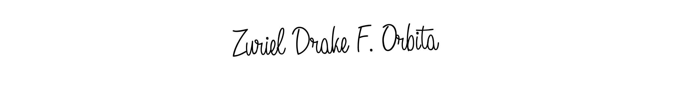 Use a signature maker to create a handwritten signature online. With this signature software, you can design (Angelique-Rose-font-FFP) your own signature for name Zuriel Drake F. Orbita. Zuriel Drake F. Orbita signature style 5 images and pictures png