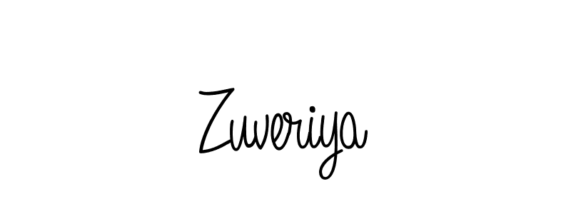 How to make Zuveriya name signature. Use Angelique-Rose-font-FFP style for creating short signs online. This is the latest handwritten sign. Zuveriya signature style 5 images and pictures png