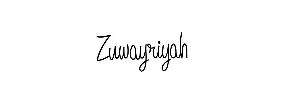 How to make Zuwayriyah signature? Angelique-Rose-font-FFP is a professional autograph style. Create handwritten signature for Zuwayriyah name. Zuwayriyah signature style 5 images and pictures png