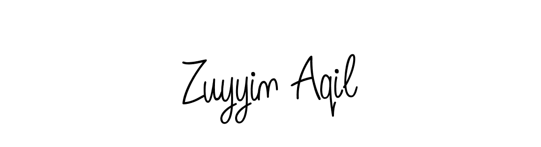 Zuyyin Aqil stylish signature style. Best Handwritten Sign (Angelique-Rose-font-FFP) for my name. Handwritten Signature Collection Ideas for my name Zuyyin Aqil. Zuyyin Aqil signature style 5 images and pictures png
