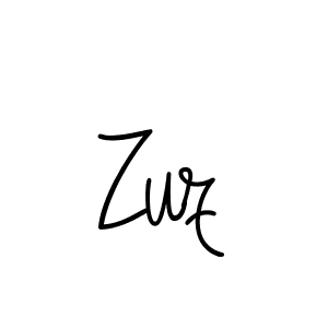 Zuz stylish signature style. Best Handwritten Sign (Angelique-Rose-font-FFP) for my name. Handwritten Signature Collection Ideas for my name Zuz. Zuz signature style 5 images and pictures png