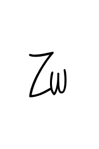 Use a signature maker to create a handwritten signature online. With this signature software, you can design (Angelique-Rose-font-FFP) your own signature for name Zw. Zw signature style 5 images and pictures png