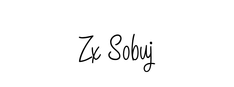 How to make Zx Sobuj name signature. Use Angelique-Rose-font-FFP style for creating short signs online. This is the latest handwritten sign. Zx Sobuj signature style 5 images and pictures png