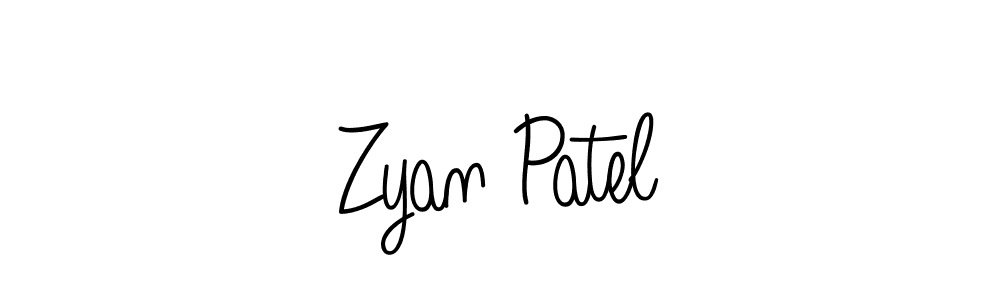 Make a beautiful signature design for name Zyan Patel. With this signature (Angelique-Rose-font-FFP) style, you can create a handwritten signature for free. Zyan Patel signature style 5 images and pictures png