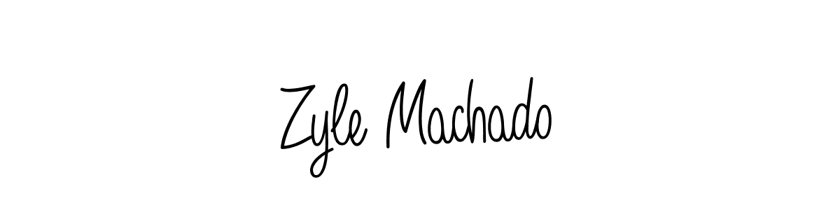 Use a signature maker to create a handwritten signature online. With this signature software, you can design (Angelique-Rose-font-FFP) your own signature for name Zyle Machado. Zyle Machado signature style 5 images and pictures png