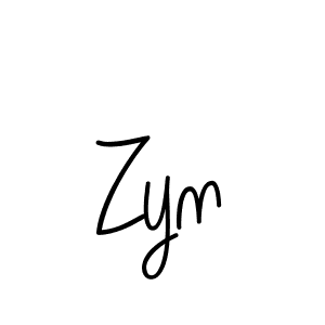 Zyn stylish signature style. Best Handwritten Sign (Angelique-Rose-font-FFP) for my name. Handwritten Signature Collection Ideas for my name Zyn. Zyn signature style 5 images and pictures png