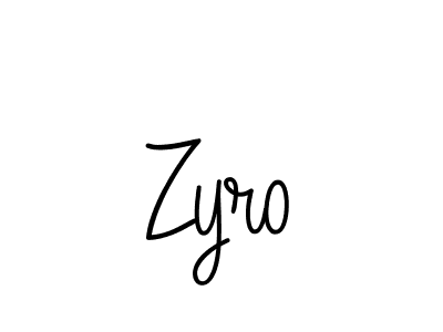 Design your own signature with our free online signature maker. With this signature software, you can create a handwritten (Angelique-Rose-font-FFP) signature for name Zyro. Zyro signature style 5 images and pictures png