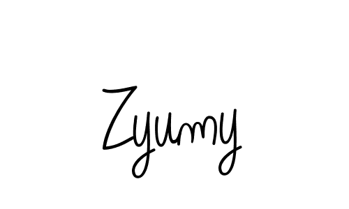 Zyumy stylish signature style. Best Handwritten Sign (Angelique-Rose-font-FFP) for my name. Handwritten Signature Collection Ideas for my name Zyumy. Zyumy signature style 5 images and pictures png