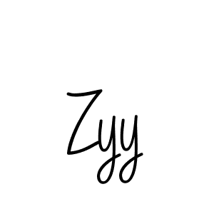 Make a beautiful signature design for name Zyy. With this signature (Angelique-Rose-font-FFP) style, you can create a handwritten signature for free. Zyy signature style 5 images and pictures png