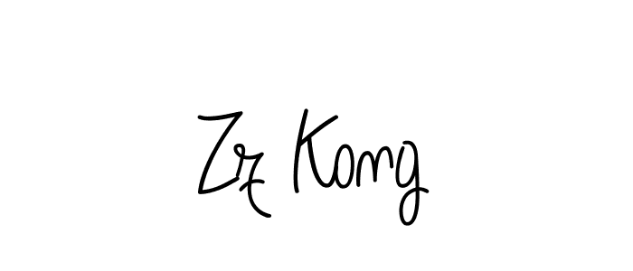 You should practise on your own different ways (Angelique-Rose-font-FFP) to write your name (Zz Kong) in signature. don't let someone else do it for you. Zz Kong signature style 5 images and pictures png