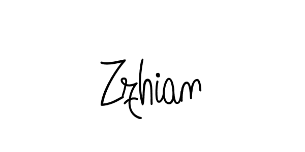 Make a beautiful signature design for name Zzhian. With this signature (Angelique-Rose-font-FFP) style, you can create a handwritten signature for free. Zzhian signature style 5 images and pictures png