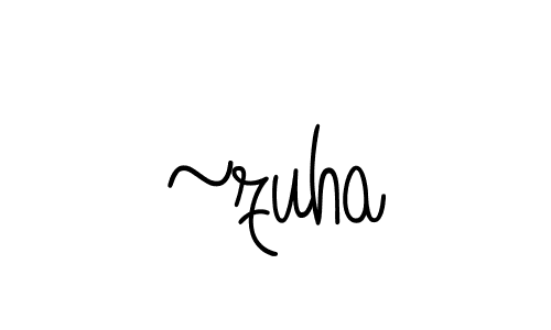 ~zuha stylish signature style. Best Handwritten Sign (Angelique-Rose-font-FFP) for my name. Handwritten Signature Collection Ideas for my name ~zuha. ~zuha signature style 5 images and pictures png