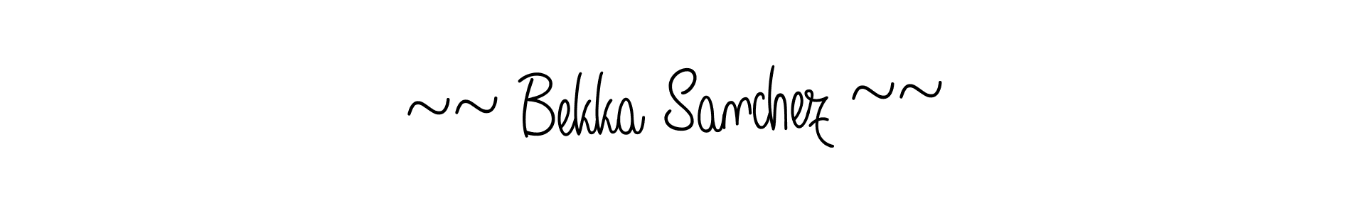 How to Draw ~~ Bekka Sanchez ~~ signature style? Angelique-Rose-font-FFP is a latest design signature styles for name ~~ Bekka Sanchez ~~. ~~ Bekka Sanchez ~~ signature style 5 images and pictures png