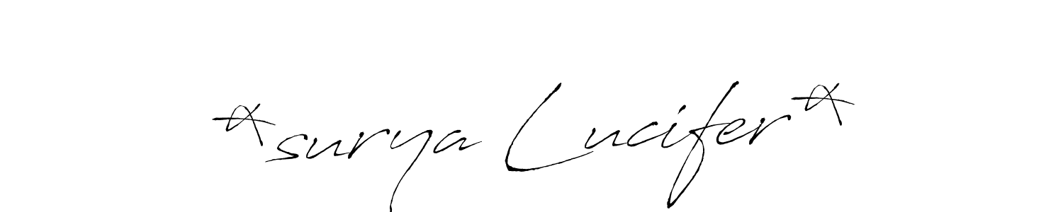 How to make *surya Lucifer* signature? Antro_Vectra is a professional autograph style. Create handwritten signature for *surya Lucifer* name. *surya Lucifer* signature style 6 images and pictures png