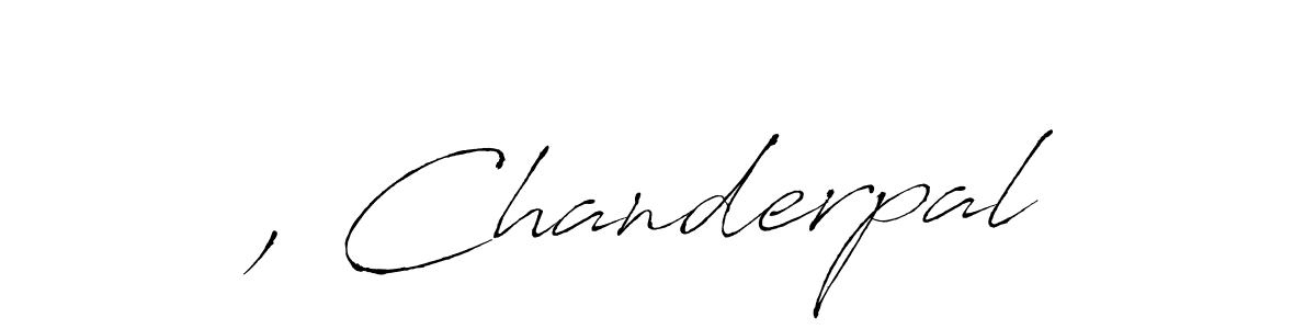 Create a beautiful signature design for name , Chanderpal. With this signature (Antro_Vectra) fonts, you can make a handwritten signature for free. , Chanderpal signature style 6 images and pictures png