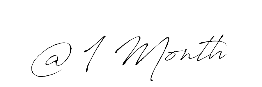 Make a beautiful signature design for name @ 1 Month. With this signature (Antro_Vectra) style, you can create a handwritten signature for free. @ 1 Month signature style 6 images and pictures png