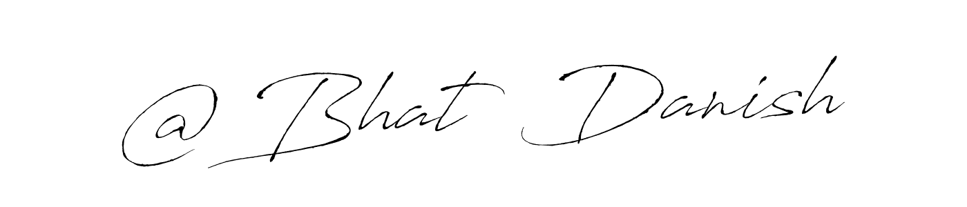 Antro_Vectra is a professional signature style that is perfect for those who want to add a touch of class to their signature. It is also a great choice for those who want to make their signature more unique. Get @ Bhat  Danish name to fancy signature for free. @ Bhat  Danish signature style 6 images and pictures png