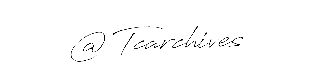 Create a beautiful signature design for name @ Tcarchives . With this signature (Antro_Vectra) fonts, you can make a handwritten signature for free. @ Tcarchives  signature style 6 images and pictures png