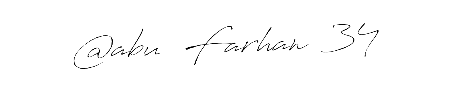 You can use this online signature creator to create a handwritten signature for the name @abu  Farhan  34. This is the best online autograph maker. @abu  Farhan  34 signature style 6 images and pictures png