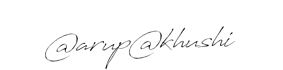 Make a beautiful signature design for name @arup@khushi. With this signature (Antro_Vectra) style, you can create a handwritten signature for free. @arup@khushi signature style 6 images and pictures png