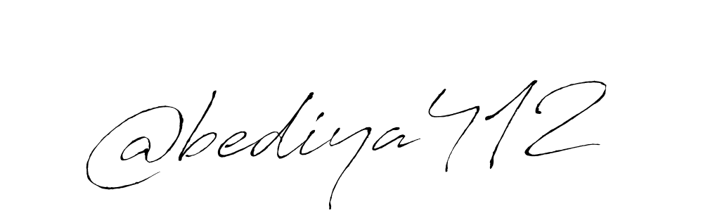 How to make @bediya412 signature? Antro_Vectra is a professional autograph style. Create handwritten signature for @bediya412 name. @bediya412 signature style 6 images and pictures png