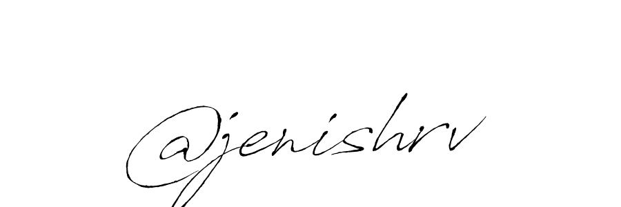 Create a beautiful signature design for name @jenishrv. With this signature (Antro_Vectra) fonts, you can make a handwritten signature for free. @jenishrv signature style 6 images and pictures png