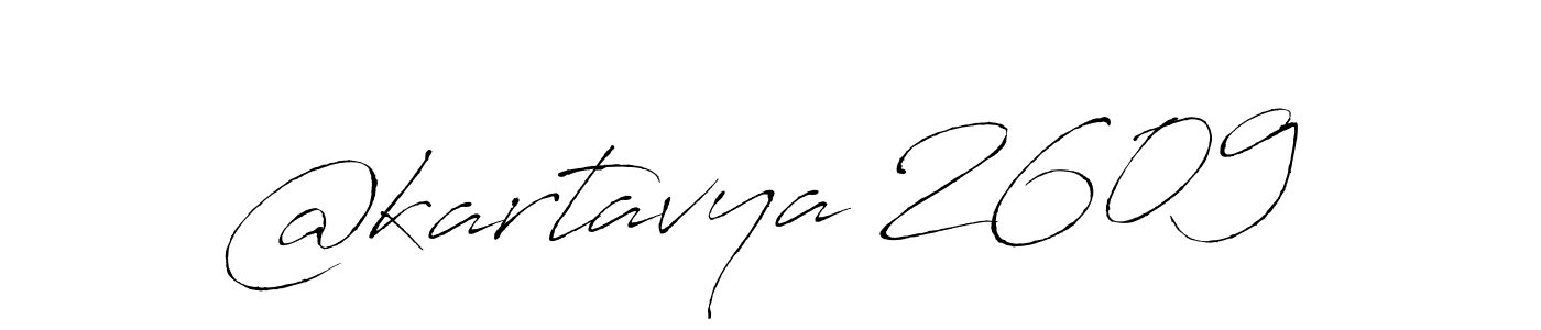 How to make @kartavya 2609 name signature. Use Antro_Vectra style for creating short signs online. This is the latest handwritten sign. @kartavya 2609 signature style 6 images and pictures png