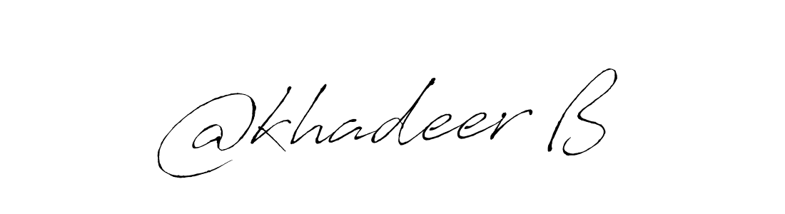 Create a beautiful signature design for name @khadeer ß. With this signature (Antro_Vectra) fonts, you can make a handwritten signature for free. @khadeer ß signature style 6 images and pictures png