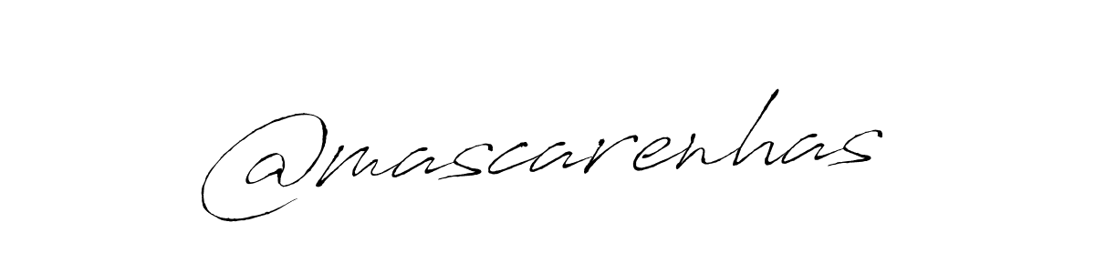 Create a beautiful signature design for name @mascarenhas. With this signature (Antro_Vectra) fonts, you can make a handwritten signature for free. @mascarenhas signature style 6 images and pictures png
