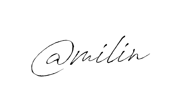 How to make @milin name signature. Use Antro_Vectra style for creating short signs online. This is the latest handwritten sign. @milin signature style 6 images and pictures png