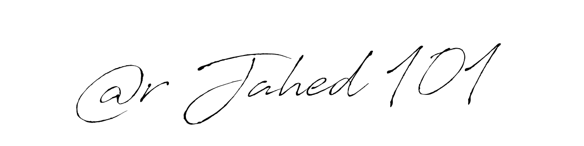 Create a beautiful signature design for name @r Jahed 101. With this signature (Antro_Vectra) fonts, you can make a handwritten signature for free. @r Jahed 101 signature style 6 images and pictures png