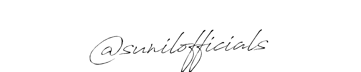 It looks lik you need a new signature style for name @sunilofficials. Design unique handwritten (Antro_Vectra) signature with our free signature maker in just a few clicks. @sunilofficials signature style 6 images and pictures png