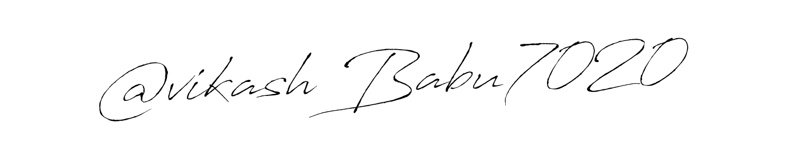 It looks lik you need a new signature style for name @vikash Babu7020. Design unique handwritten (Antro_Vectra) signature with our free signature maker in just a few clicks. @vikash Babu7020 signature style 6 images and pictures png