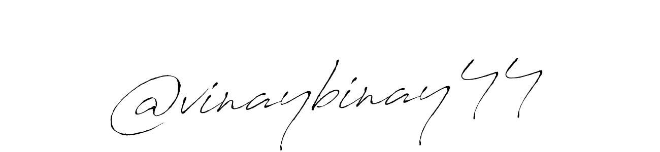 Make a beautiful signature design for name @vinaybinay44. With this signature (Antro_Vectra) style, you can create a handwritten signature for free. @vinaybinay44 signature style 6 images and pictures png