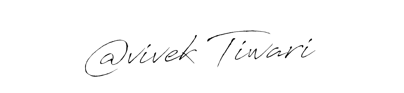 Create a beautiful signature design for name @vivek Tiwari. With this signature (Antro_Vectra) fonts, you can make a handwritten signature for free. @vivek Tiwari signature style 6 images and pictures png