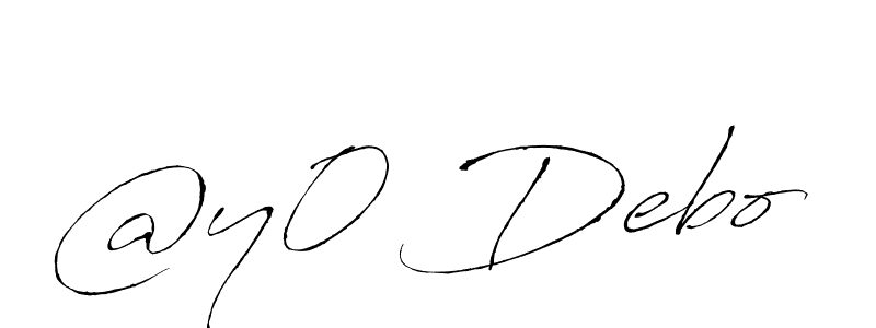 Similarly Antro_Vectra is the best handwritten signature design. Signature creator online .You can use it as an online autograph creator for name @y0 Debo. @y0 Debo signature style 6 images and pictures png