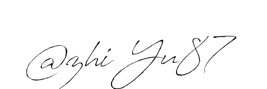 Use a signature maker to create a handwritten signature online. With this signature software, you can design (Antro_Vectra) your own signature for name @zhi Yu87. @zhi Yu87 signature style 6 images and pictures png
