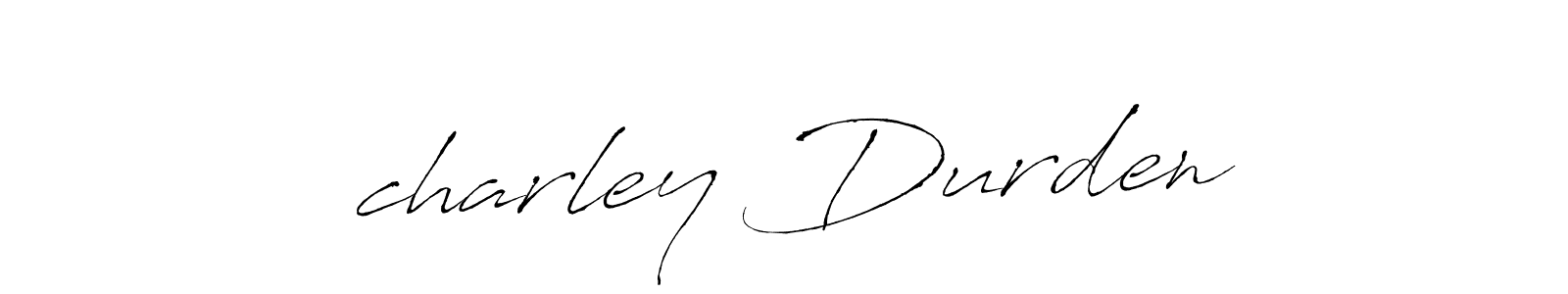 How to make  charley Durden name signature. Use Antro_Vectra style for creating short signs online. This is the latest handwritten sign.  charley Durden signature style 6 images and pictures png