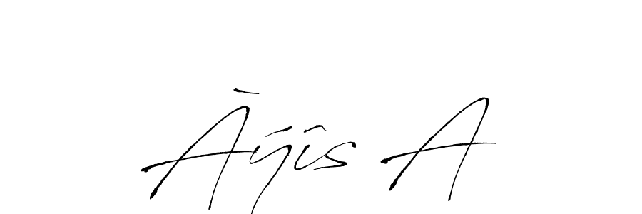 Àýîs A stylish signature style. Best Handwritten Sign (Antro_Vectra) for my name. Handwritten Signature Collection Ideas for my name Àýîs A. Àýîs A signature style 6 images and pictures png