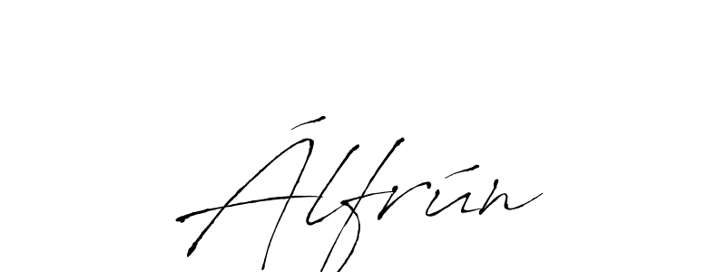 Álfrún stylish signature style. Best Handwritten Sign (Antro_Vectra) for my name. Handwritten Signature Collection Ideas for my name Álfrún. Álfrún signature style 6 images and pictures png